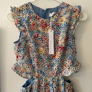 NEW Anthropology, Adelyn Rae Violetta Eyelet Jumpsuit